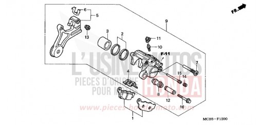 ETRIER DE FREIN ARRIERE XL650V5 de 2005